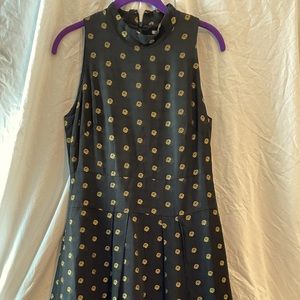 Silk black and gold dress